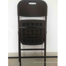 Nueva silla de plegamiento plástica del diseño del Rattan para el uso del restaurante